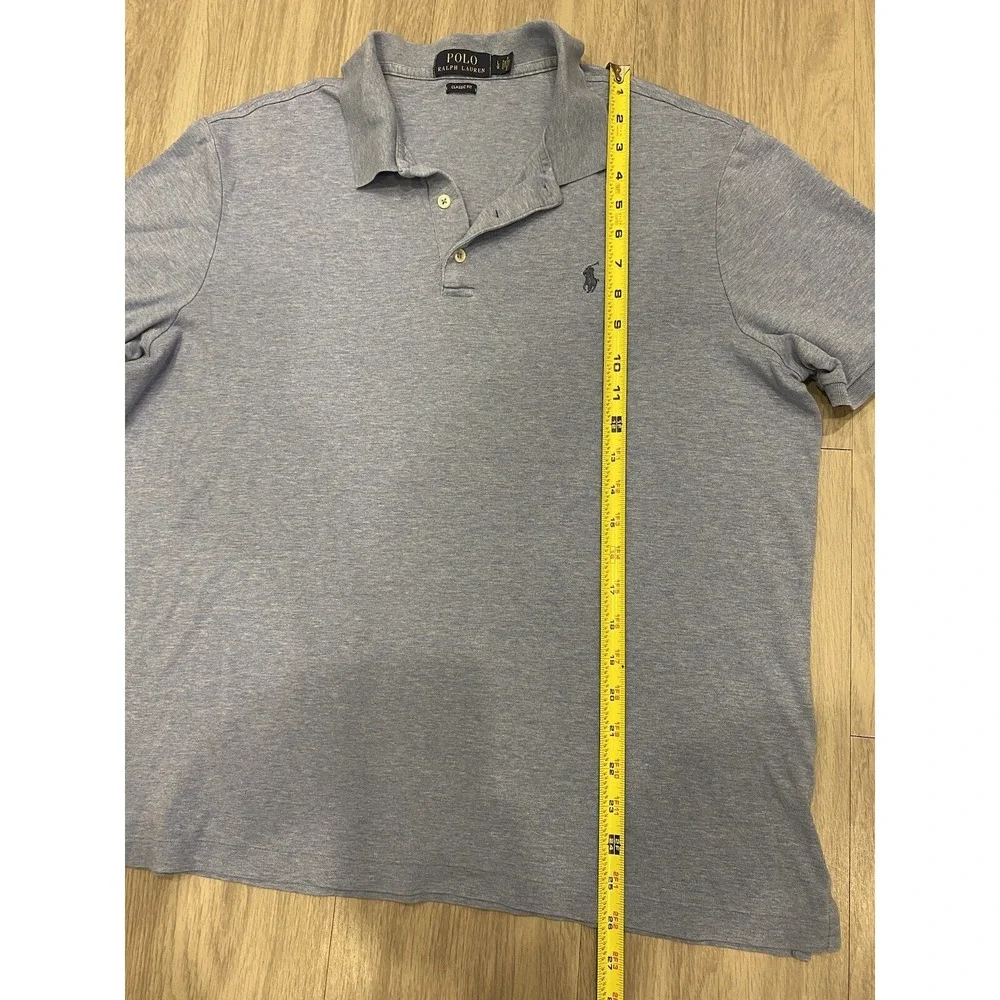 Polo Ralph Lauren‎ Mens Classic Fit Blue Polo Shirt Short Sleeve Size Large L